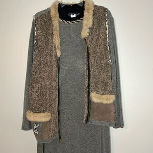 K.D Spring long sleeve maxi dress with vest